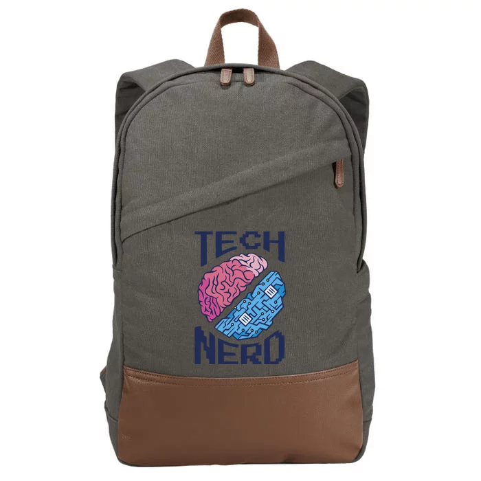 Tech Nerd Brain Cotton Canvas Backpack