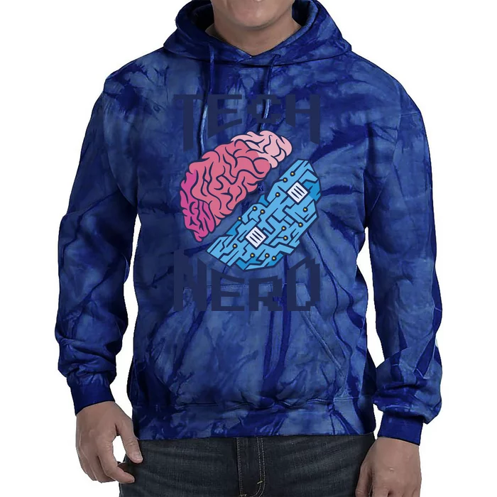 Tech Nerd Brain Tie Dye Hoodie