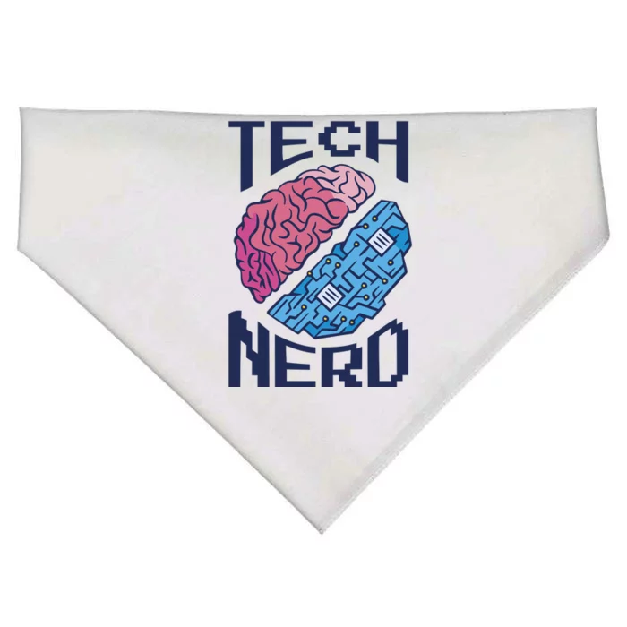 Tech Nerd Brain USA-Made Doggie Bandana