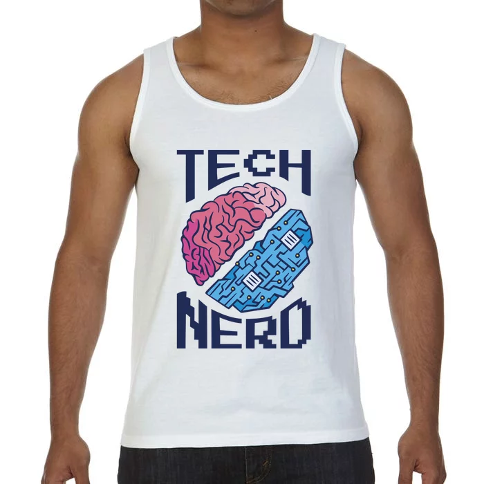 Tech Nerd Brain Comfort Colors® Tank Top