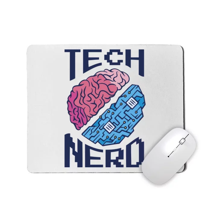 Tech Nerd Brain Mousepad