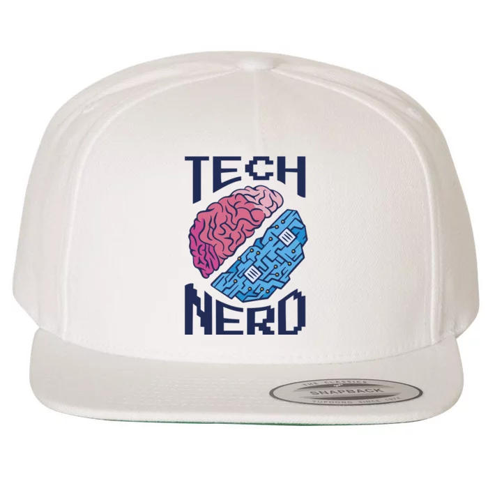 Tech Nerd Brain Wool Snapback Cap