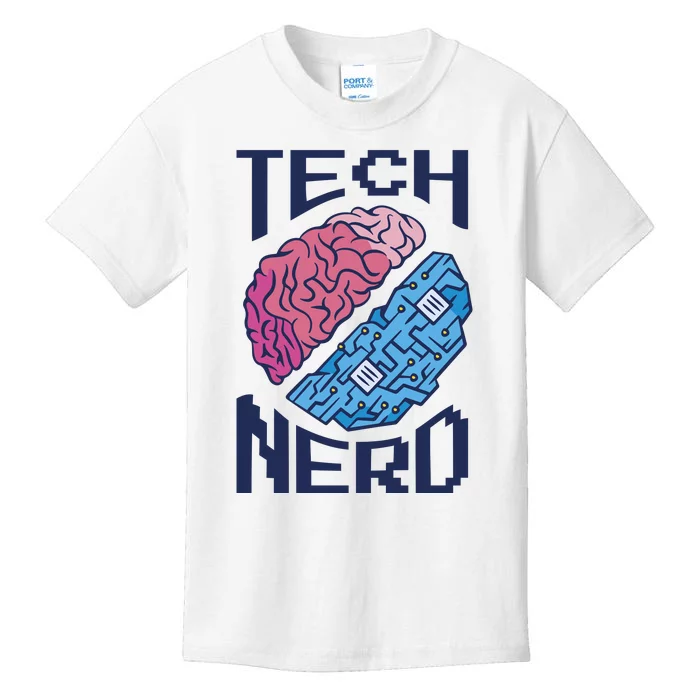 Tech Nerd Brain Kids T-Shirt