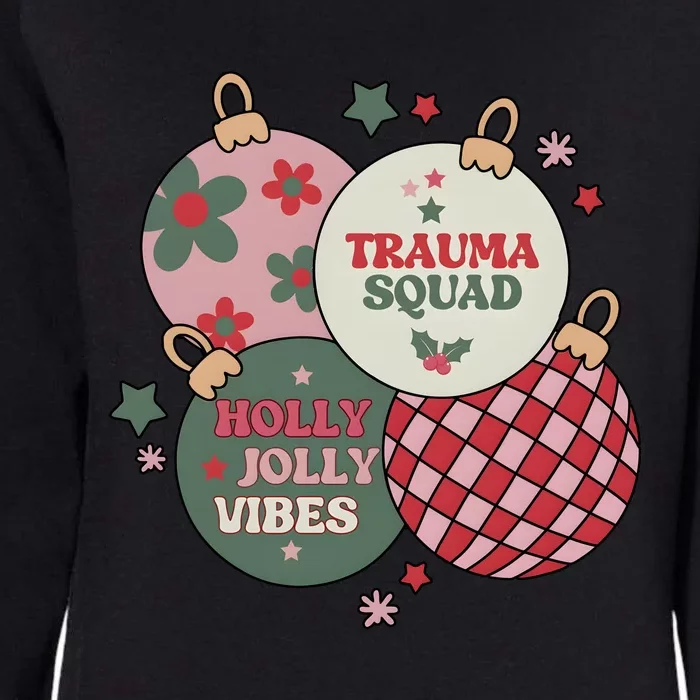 Trauma Nurse Christmas Emergency Nurse Womens California Wash Sweatshirt