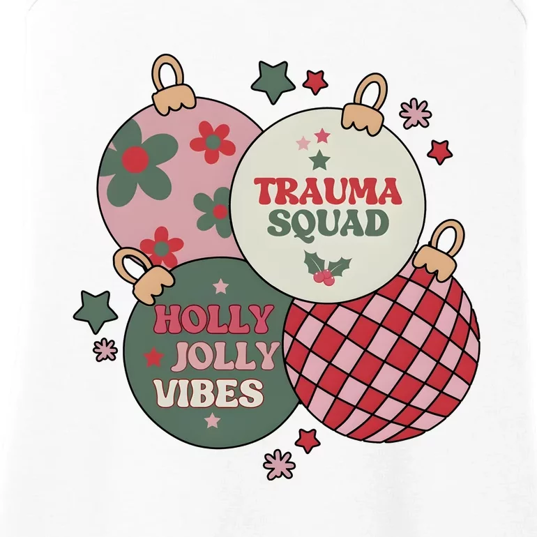 Trauma Nurse Christmas Emergency Nurse Ladies Essential Tank