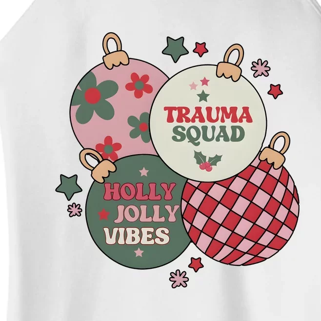 Trauma Nurse Christmas Emergency Nurse Women’s Perfect Tri Rocker Tank