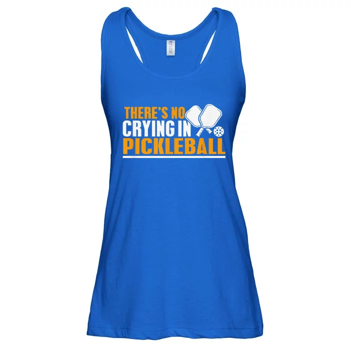 There's No Crying In Pickleball Paddles Balls Funny Ladies Essential Flowy Tank