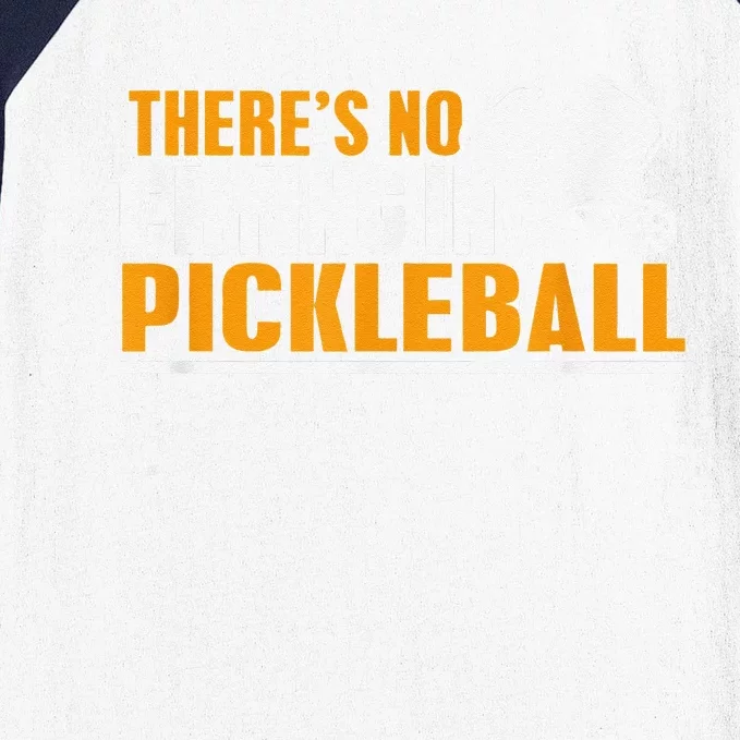 There's No Crying In Pickleball Paddles Balls Funny Baseball Sleeve Shirt