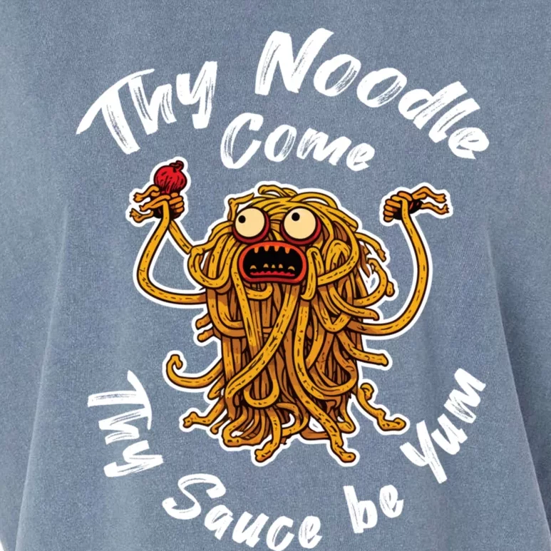 Thy Noodle Come Thy Sauce Be Yum Garment-Dyed Women's Muscle Tee