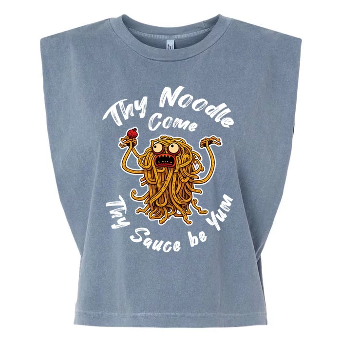 Thy Noodle Come Thy Sauce Be Yum Garment-Dyed Women's Muscle Tee