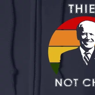 Thief Not Chief Funny Anti Joe Biden Full Zip Hoodie