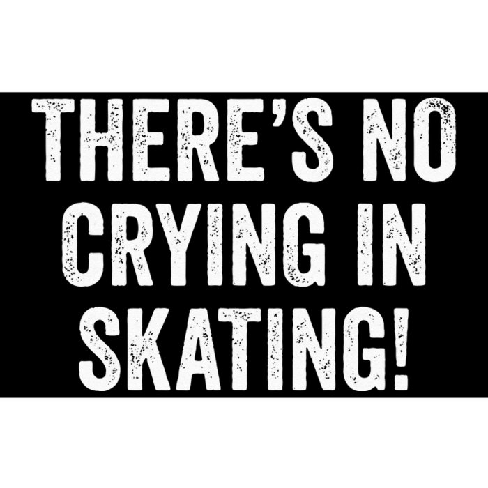 Theres No Crying In Skating Funny Ice Roller Skater Bumper Sticker