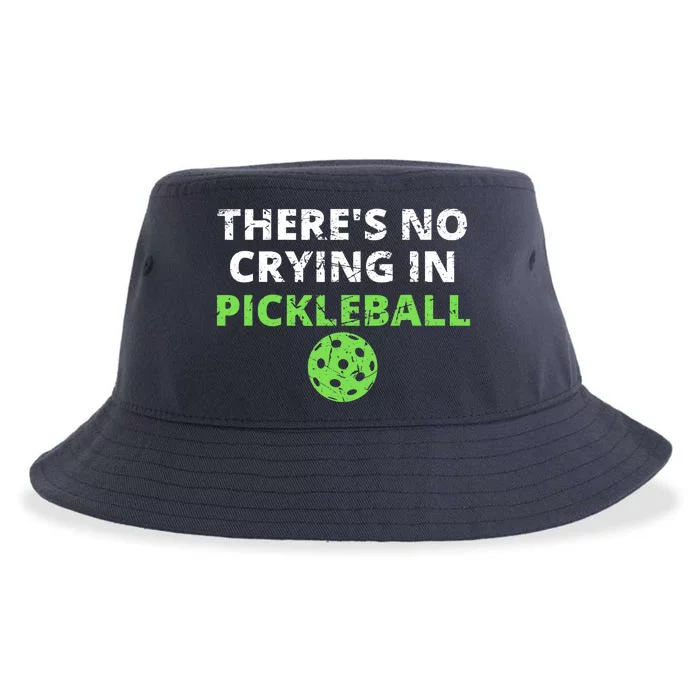 There's No Crying In Pickleball Paddles Sport Sustainable Bucket Hat