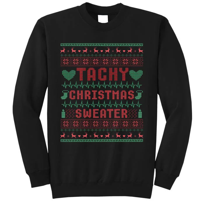 Tachy Nurse Christmas Sweater Medical Cardiac Icu Xmas Tall Sweatshirt