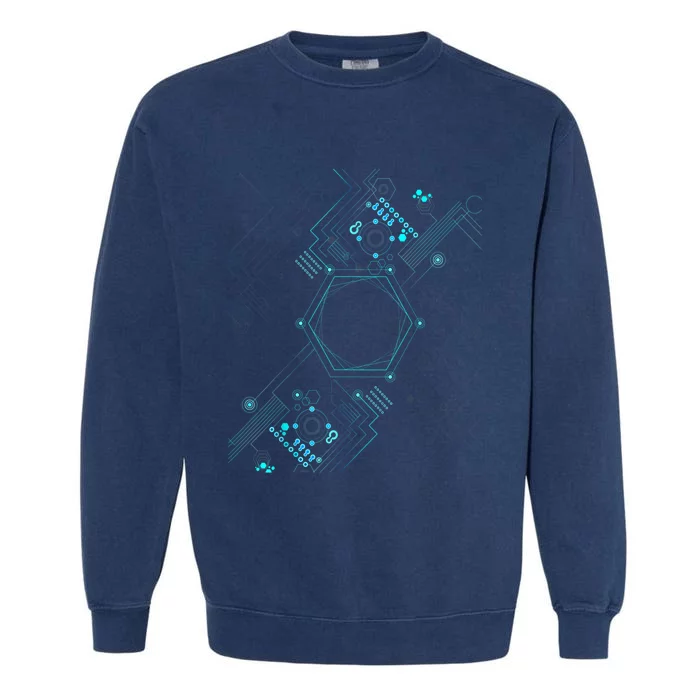 Tech Nerd Computer Geek Computer Circuit Engineer Gifts Garment-Dyed Sweatshirt