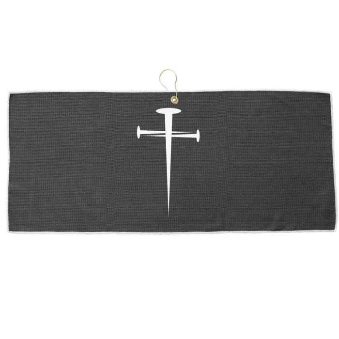 Three Nails Cross Jesus Christ Christian Large Microfiber Waffle Golf Towel