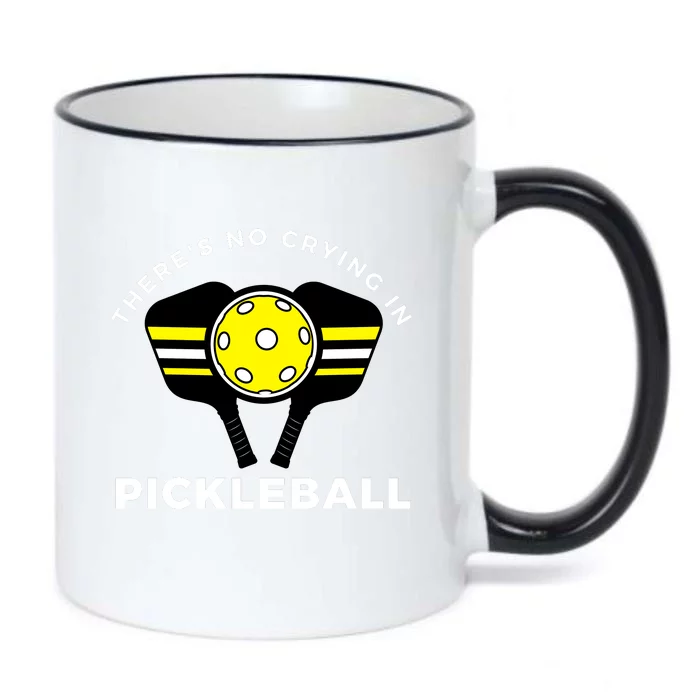 There's No Crying In Pickleball Black Color Changing Mug