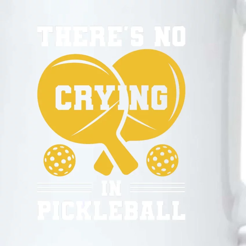 There's No Crying In Pickleball Player Sport Gift Black Color Changing Mug