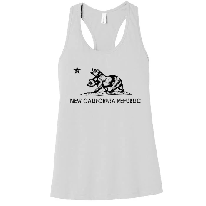 The New California Republic Flag Cosplay Fandom Space Women's Racerback Tank