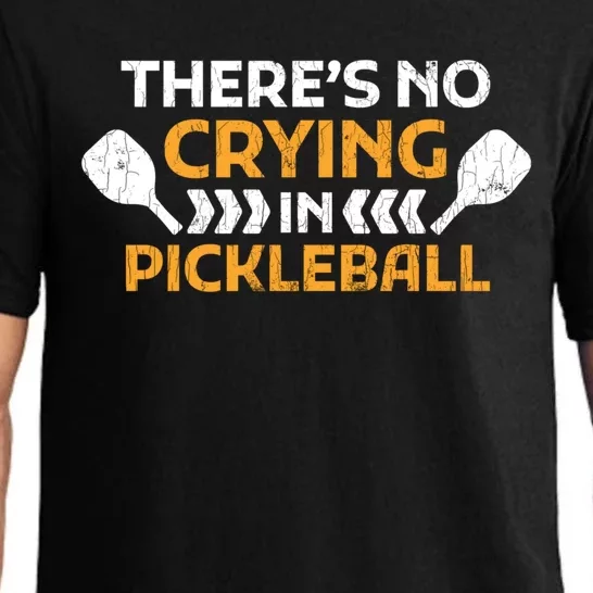 Theres No Crying In Pickleballplayer Gift Idea Funny Great Gift Pajama Set