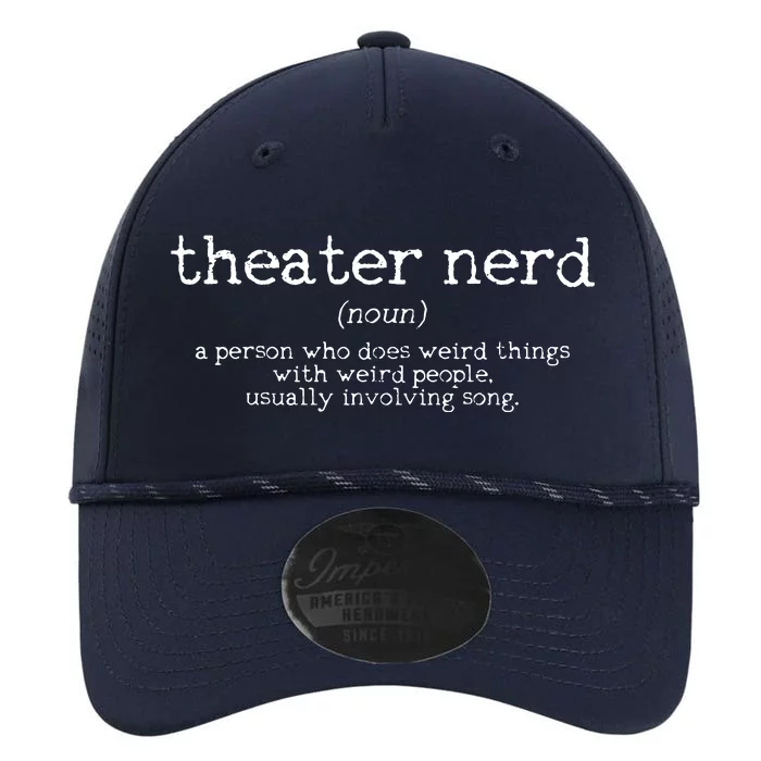 Theatre Nerd Definition Musical Actor Acting Funny Gift Performance The Dyno Cap