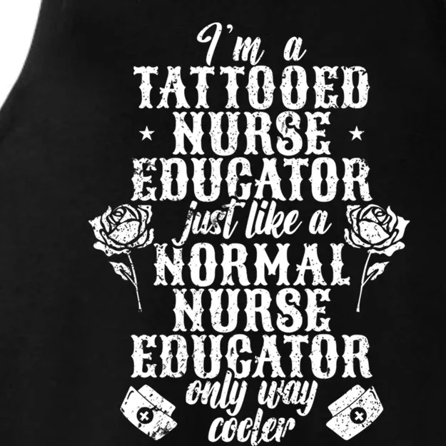 Tattooed Nurse Educator Gift Ladies Tri-Blend Wicking Tank