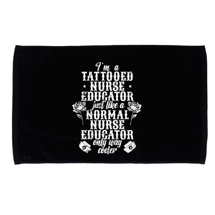 Tattooed Nurse Educator Gift Microfiber Hand Towel