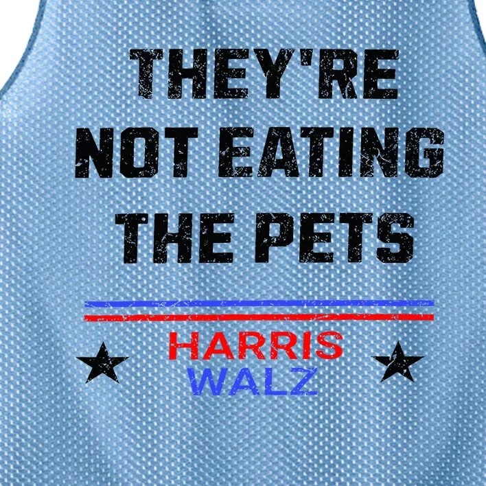 TheyRe Not Eating The Pets Dogs Cats WeRe Not Going Back Mesh Reversible Basketball Jersey Tank