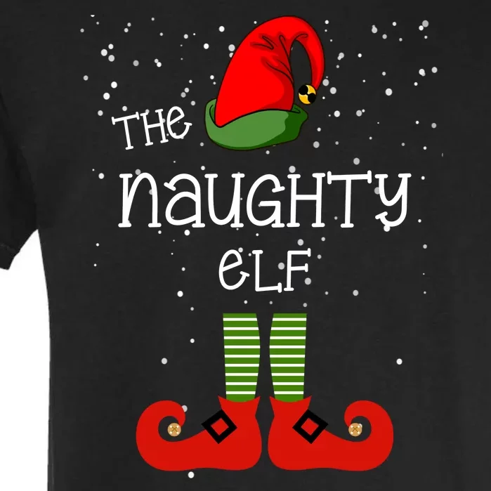 The Naughty Elf Funny XMas Matching Christmas Garment-Dyed Heavyweight T-Shirt