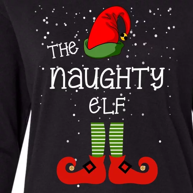 The Naughty Elf Funny XMas Matching Christmas Womens Cotton Relaxed Long Sleeve T-Shirt