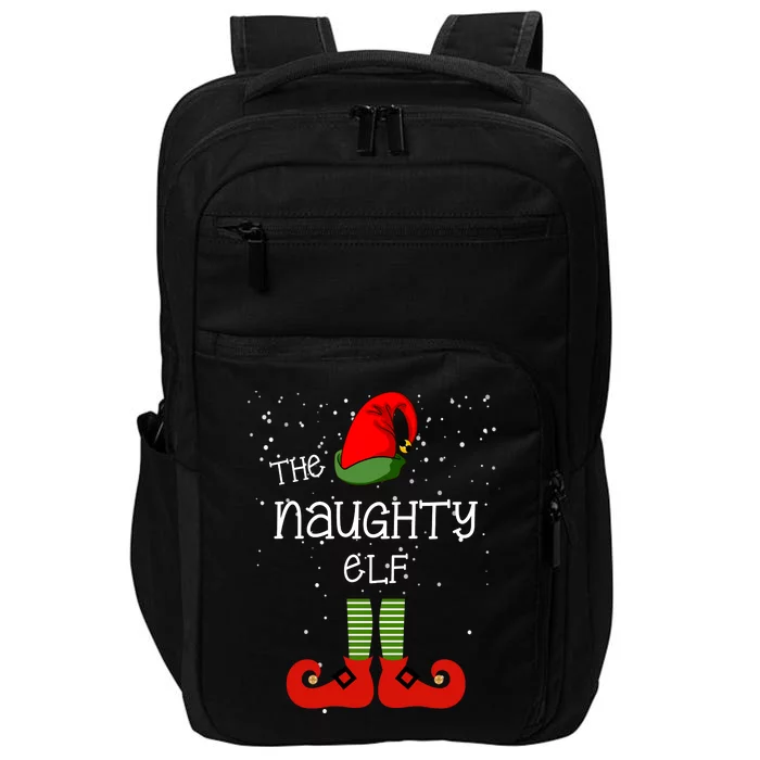 The Naughty Elf Funny XMas Matching Christmas Impact Tech Backpack