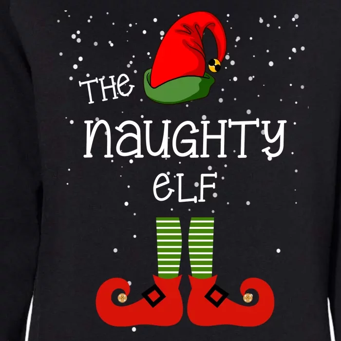 The Naughty Elf Funny XMas Matching Christmas Womens California Wash Sweatshirt