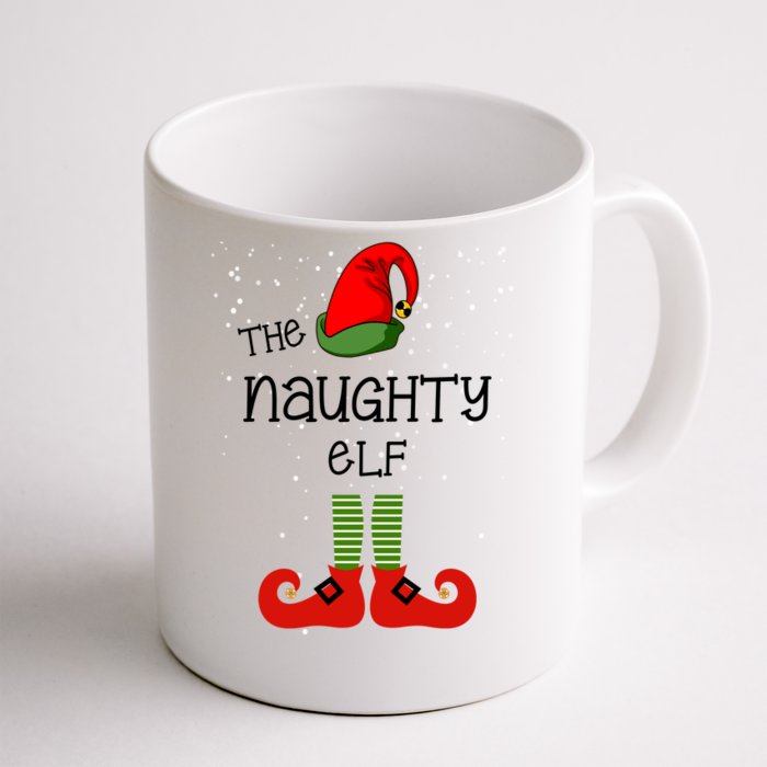 The Naughty Elf Funny XMas Matching Christmas Front & Back Coffee Mug
