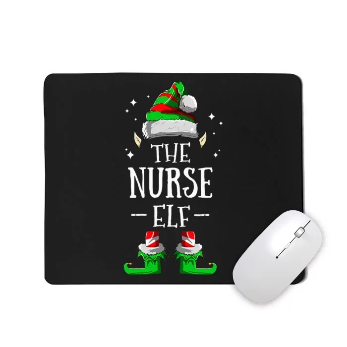 The Nurse Elf Matching Family Group Christmas Party Pajama Mousepad