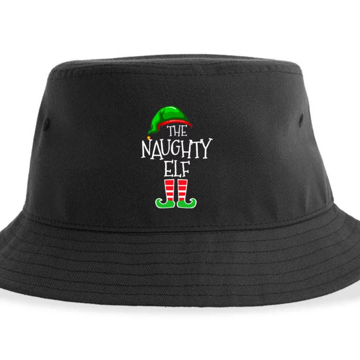 The Naughty Elf Funny Xmas Matching Christmas Sustainable Bucket Hat