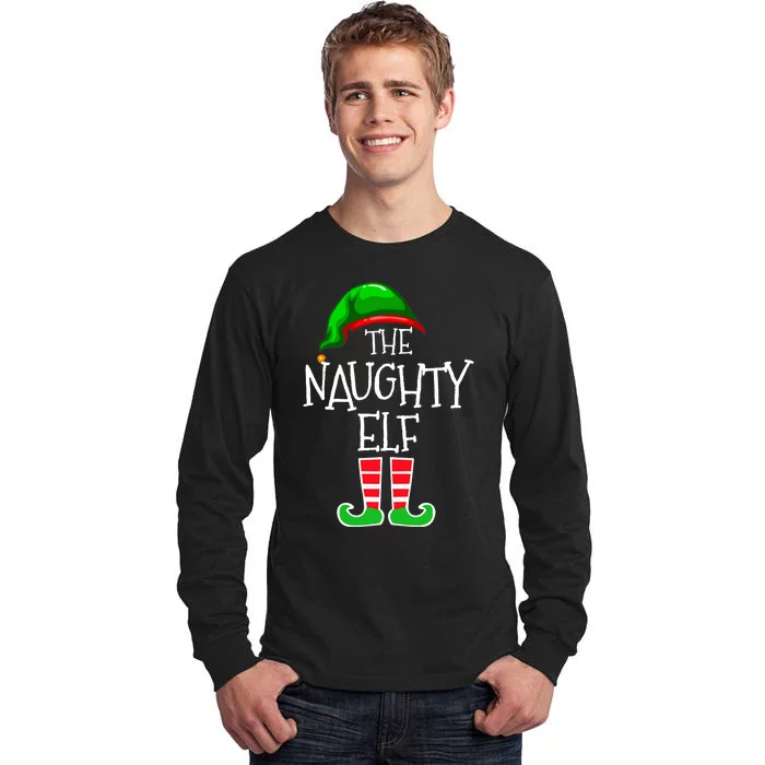 The Naughty Elf Funny Xmas Matching Christmas Tall Long Sleeve T-Shirt