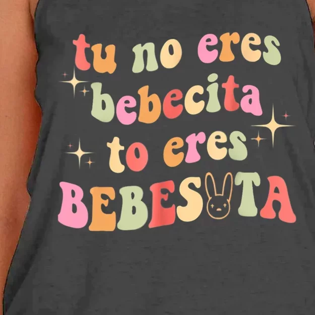 Tu No Eres Bebesita Eres Bebesota Women's Knotted Racerback Tank