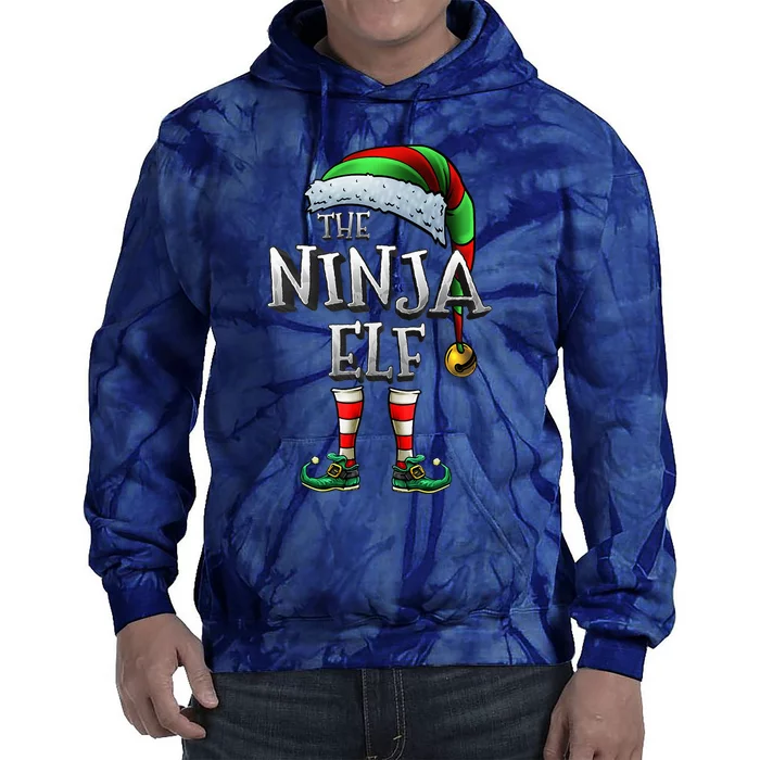 The Ninja Elf Matching Family Ninja Christmas Elf Tie Dye Hoodie