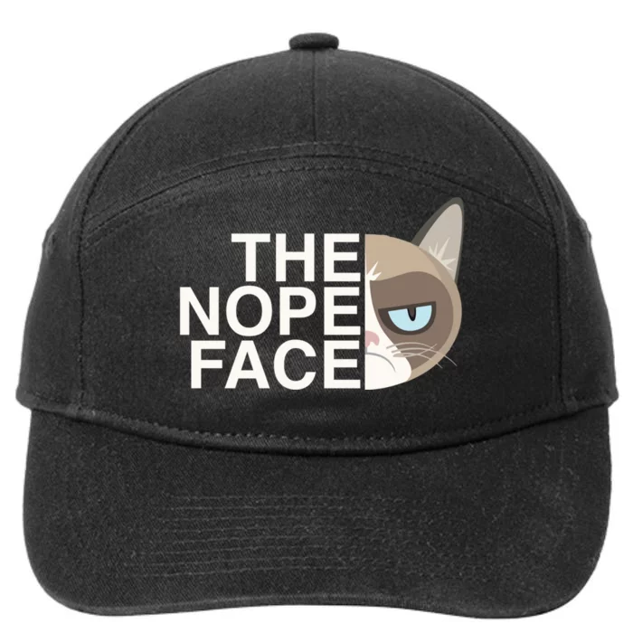 The Nope Face | Funny Lazy Cat Joke Hoodie for & Wo 7-Panel Snapback Hat