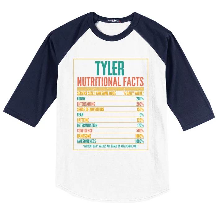 Tyler Nutritiona Facts Great Gift Baseball Sleeve Shirt