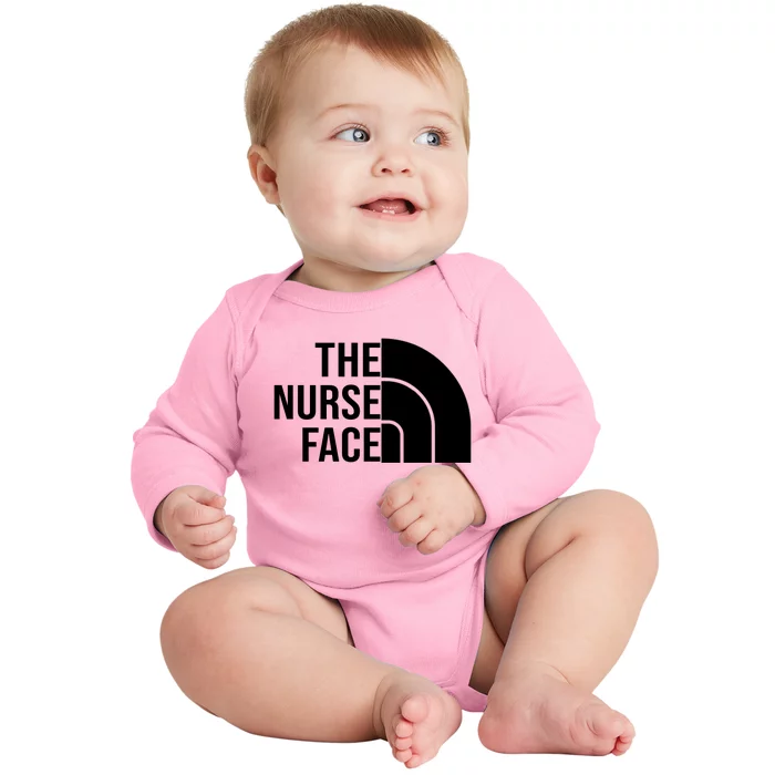 The Nurse Face Gift For Nurse Baby Long Sleeve Bodysuit