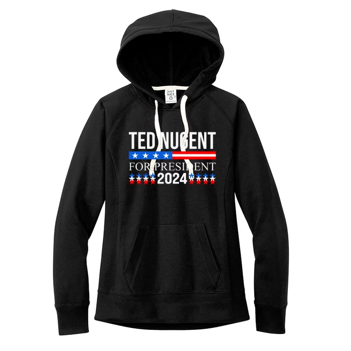 Ted Nugent For President 2024 Women's Fleece Hoodie