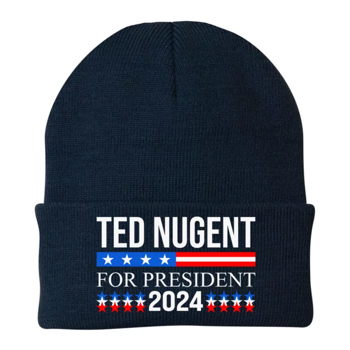 Ted Nugent For President 2024 Knit Cap Winter Beanie