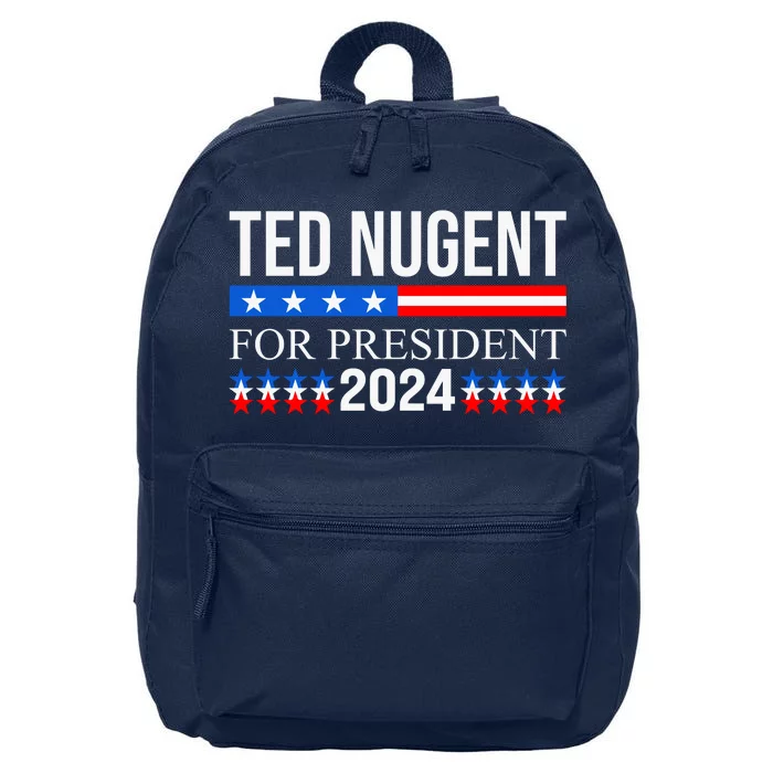 Ted Nugent For President 2024 16 in Basic Backpack