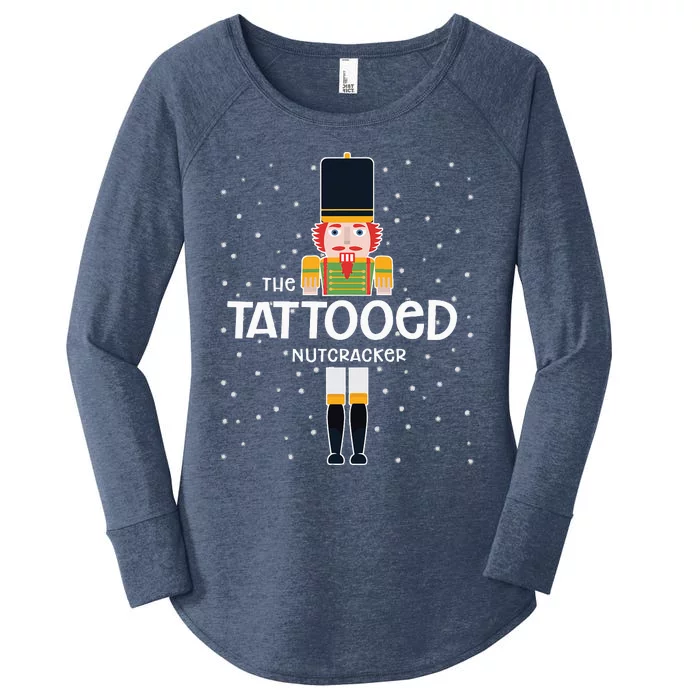 Tattooed Nutcracker Family Matching Funny Pajama Women's Perfect Tri Tunic Long Sleeve Shirt