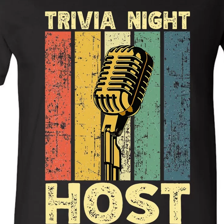 Trivia Night For Trivia Night Emcee Player Host Game Night V-Neck T-Shirt