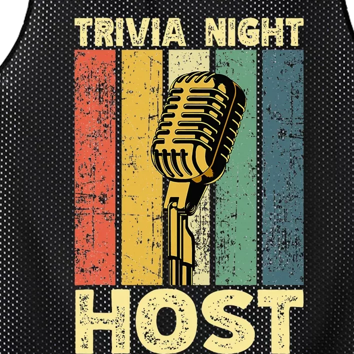 Trivia Night For Trivia Night Emcee Player Host Game Night Mesh Reversible Basketball Jersey Tank