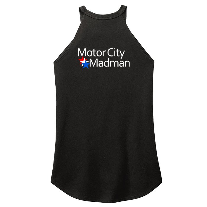 Ted Nugent For President Motor City Madman On Back Front & Back Women’s Perfect Tri Rocker Tank