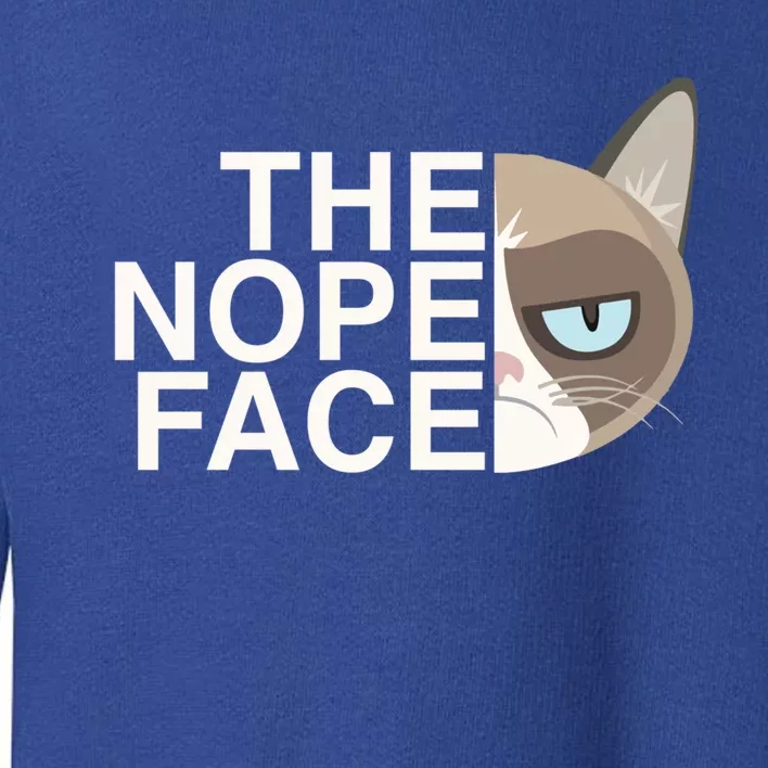 The Nope Face Funny Lazy Cat Joke Gift For Men And Women Gift Toddler Sweatshirt