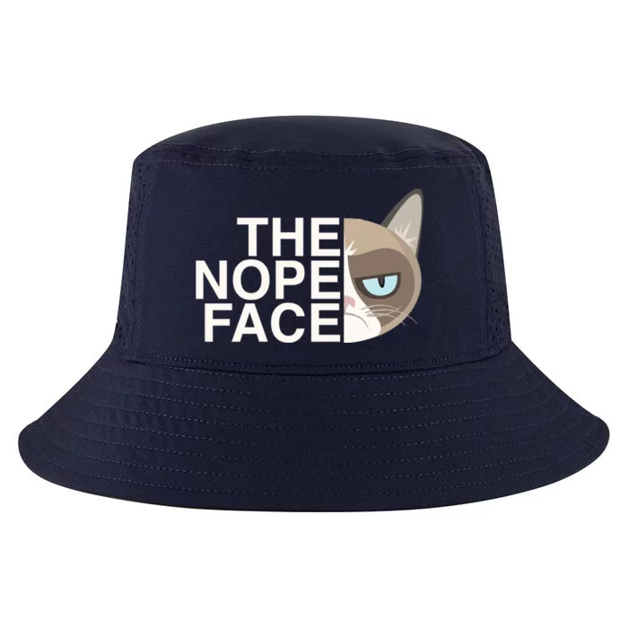 The Nope Face Funny Lazy Cat Joke Gift For Men And Women Gift Cool Comfort Performance Bucket Hat